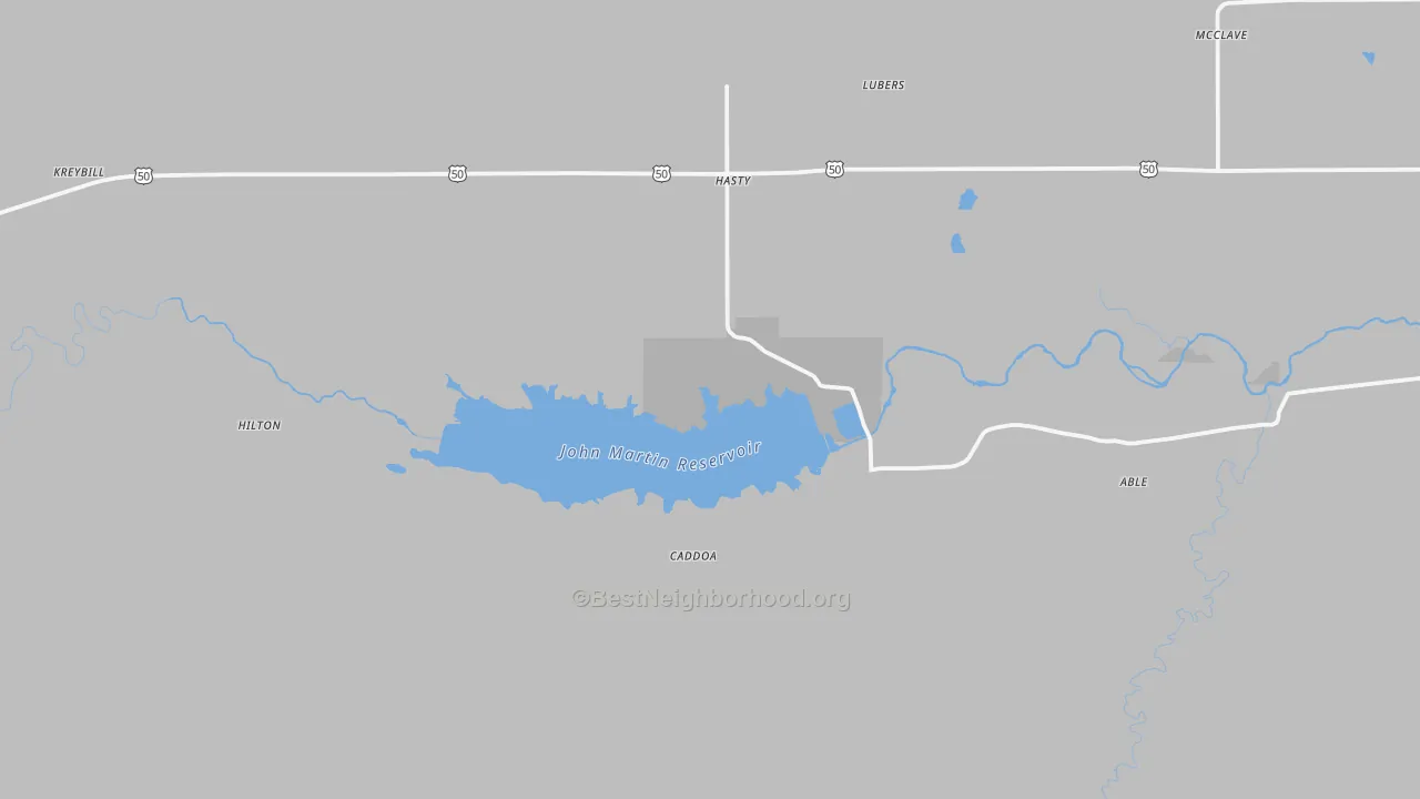 Transit Grade map of Hasty, CO