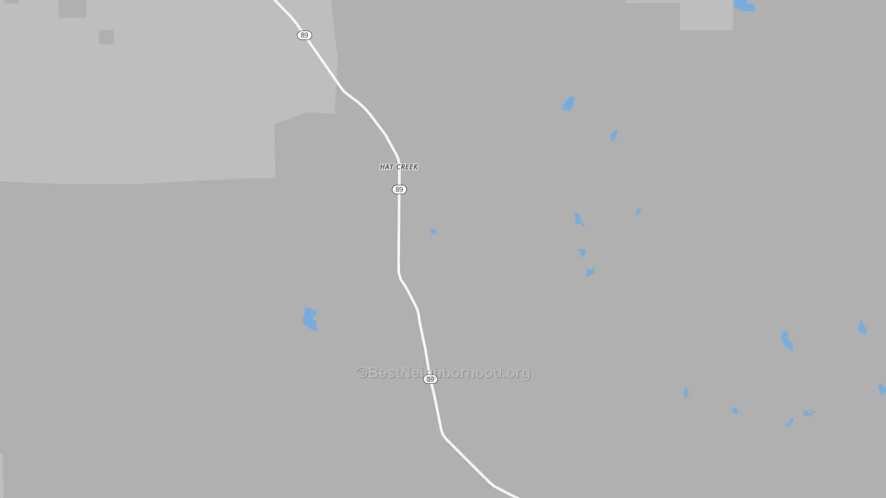 Transit Grade map of Hat Creek, CA