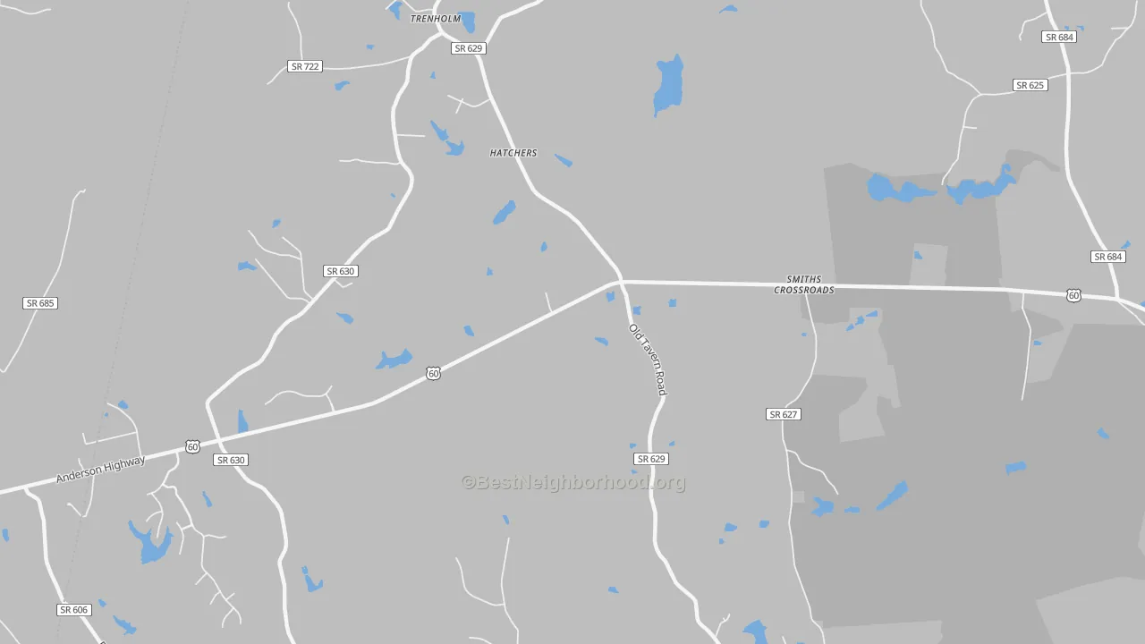 Transit Grade map of Hatchers, VA