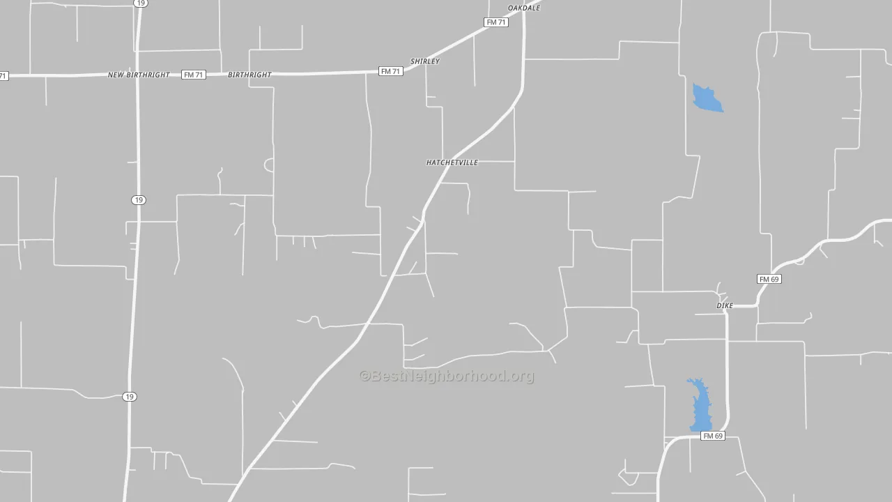 Transit Grade map of Hatchetville, TX