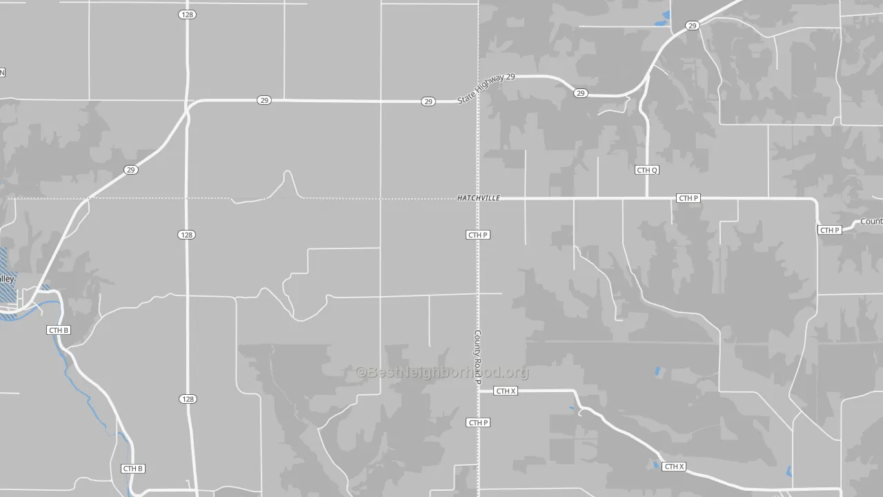 Transit Grade map of Hatchville, WI