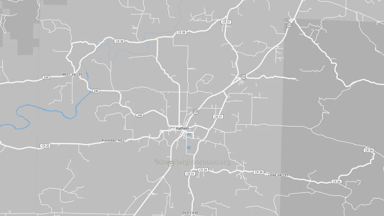 Transit Grade map of Hatfield, AR