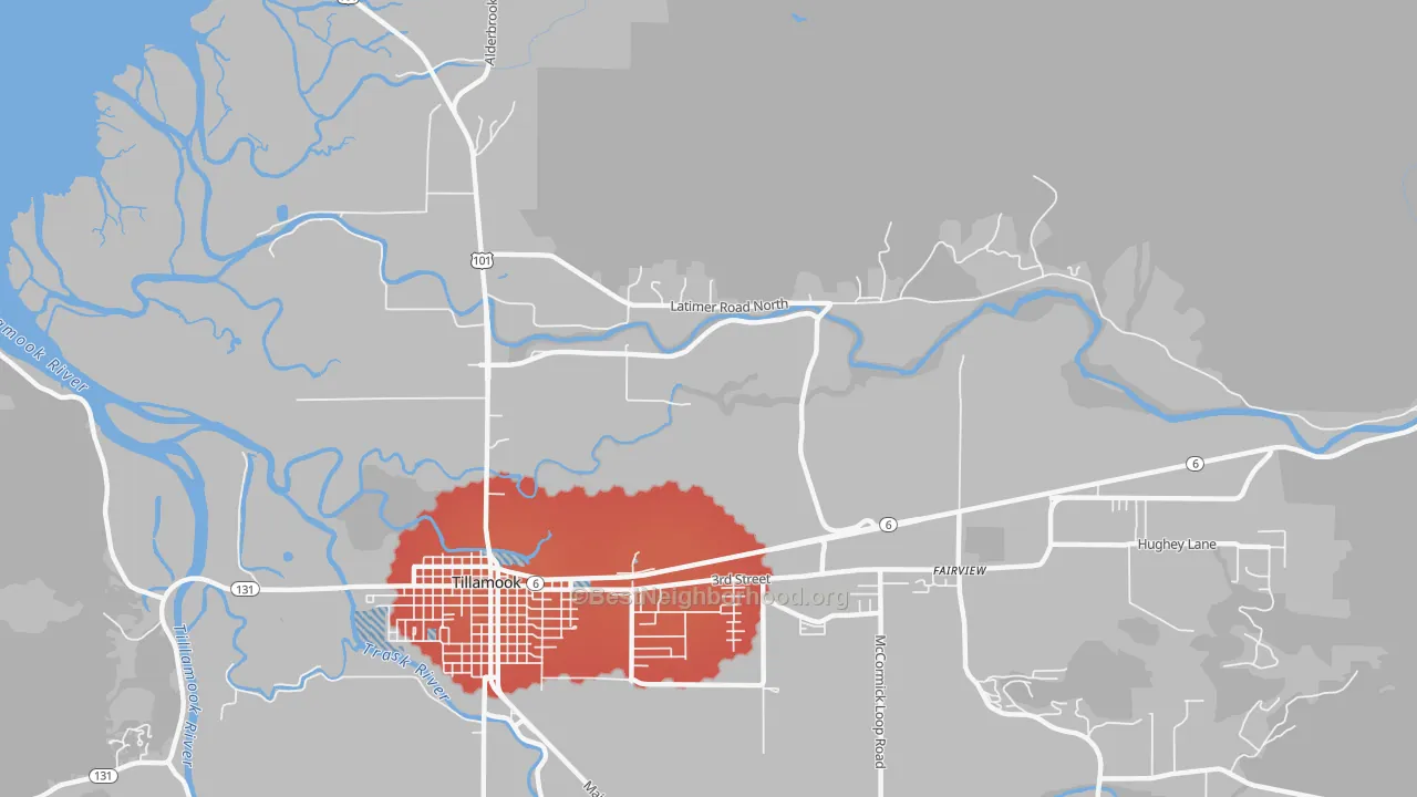 Transit Grade map of Hathaway Mead, OR