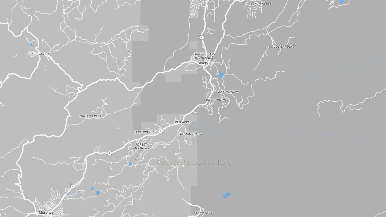 Transit Grade map of Hathaway Pines, CA