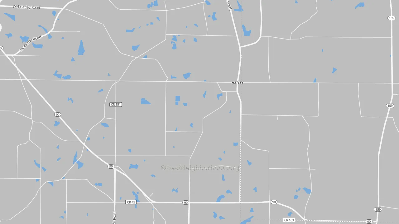 Transit Grade map of Hatley, GA