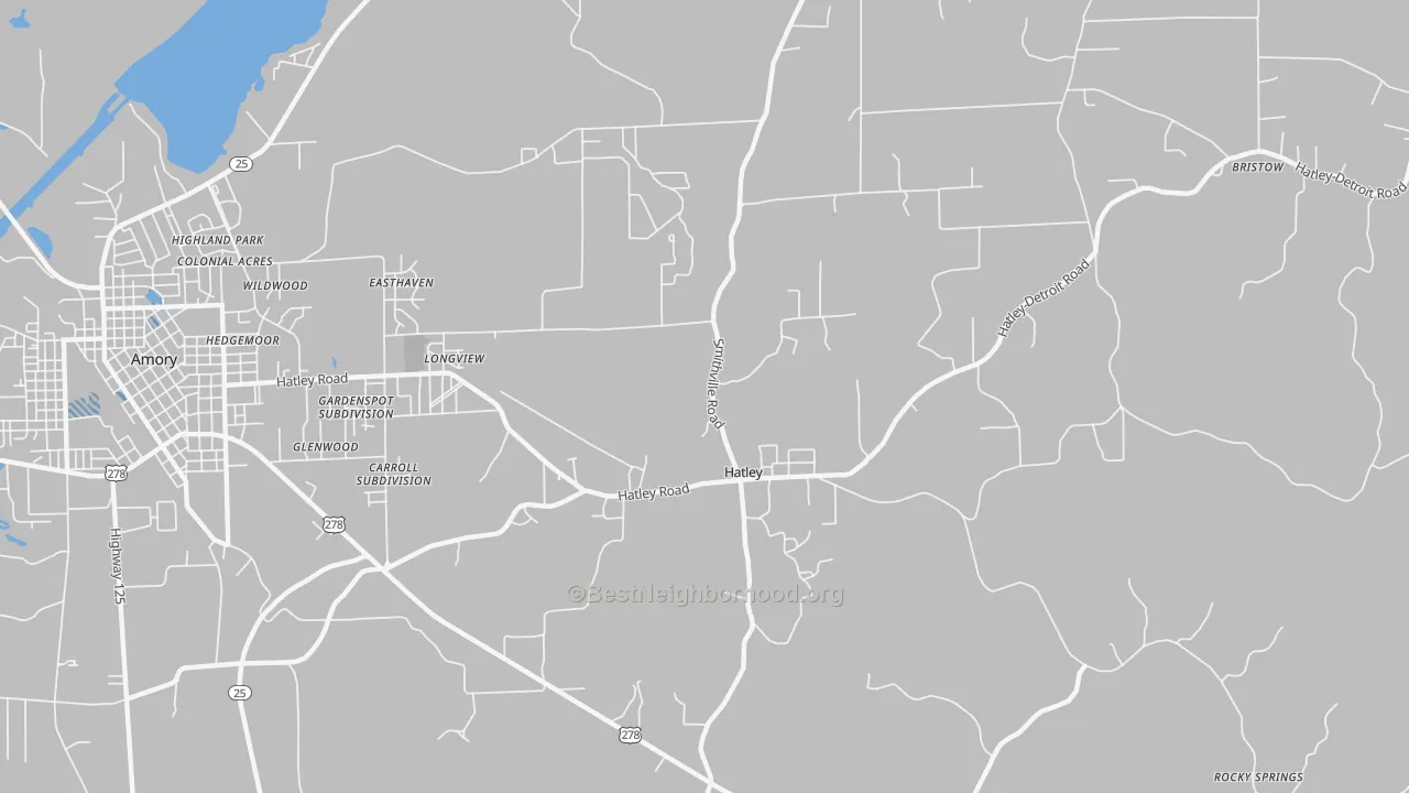 Transit Grade map of Hatley, MS