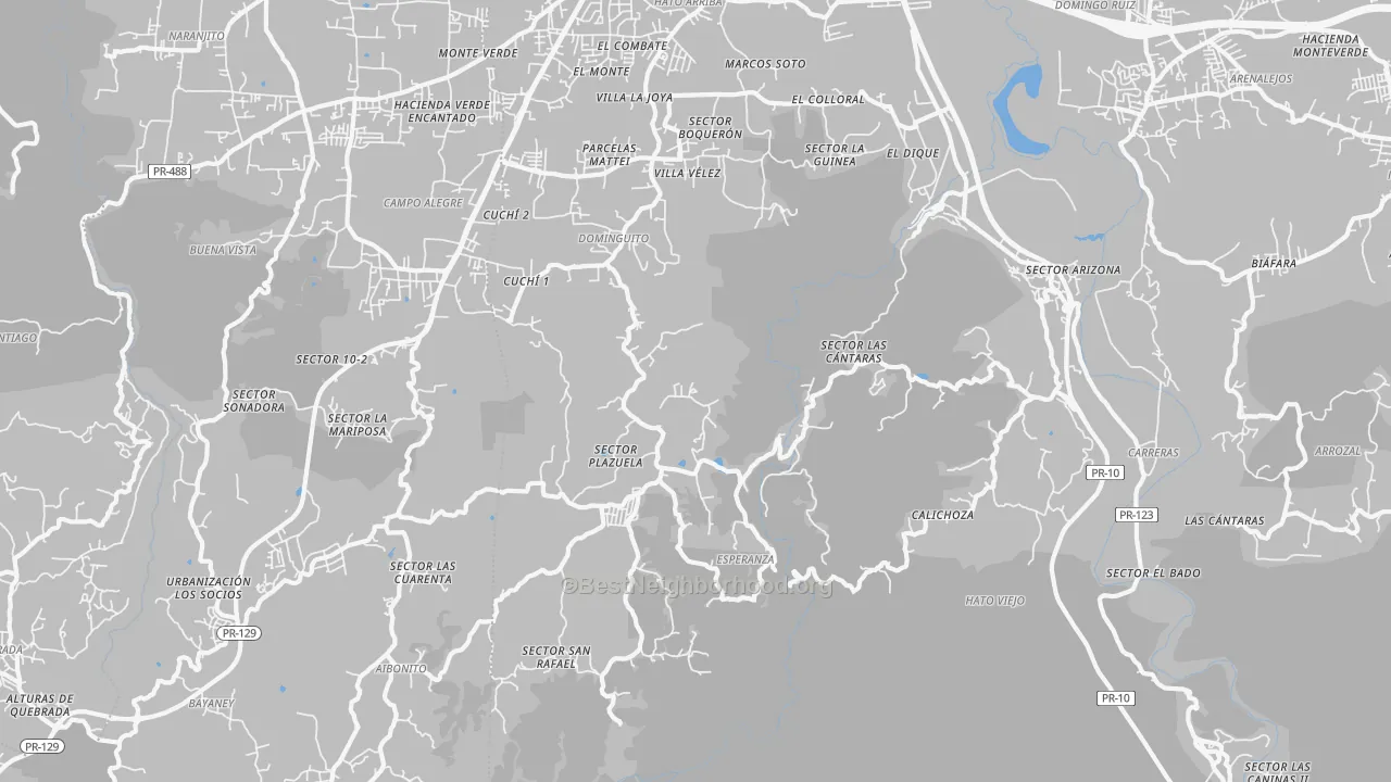 Transit Grade map of Hato Viejo, PR