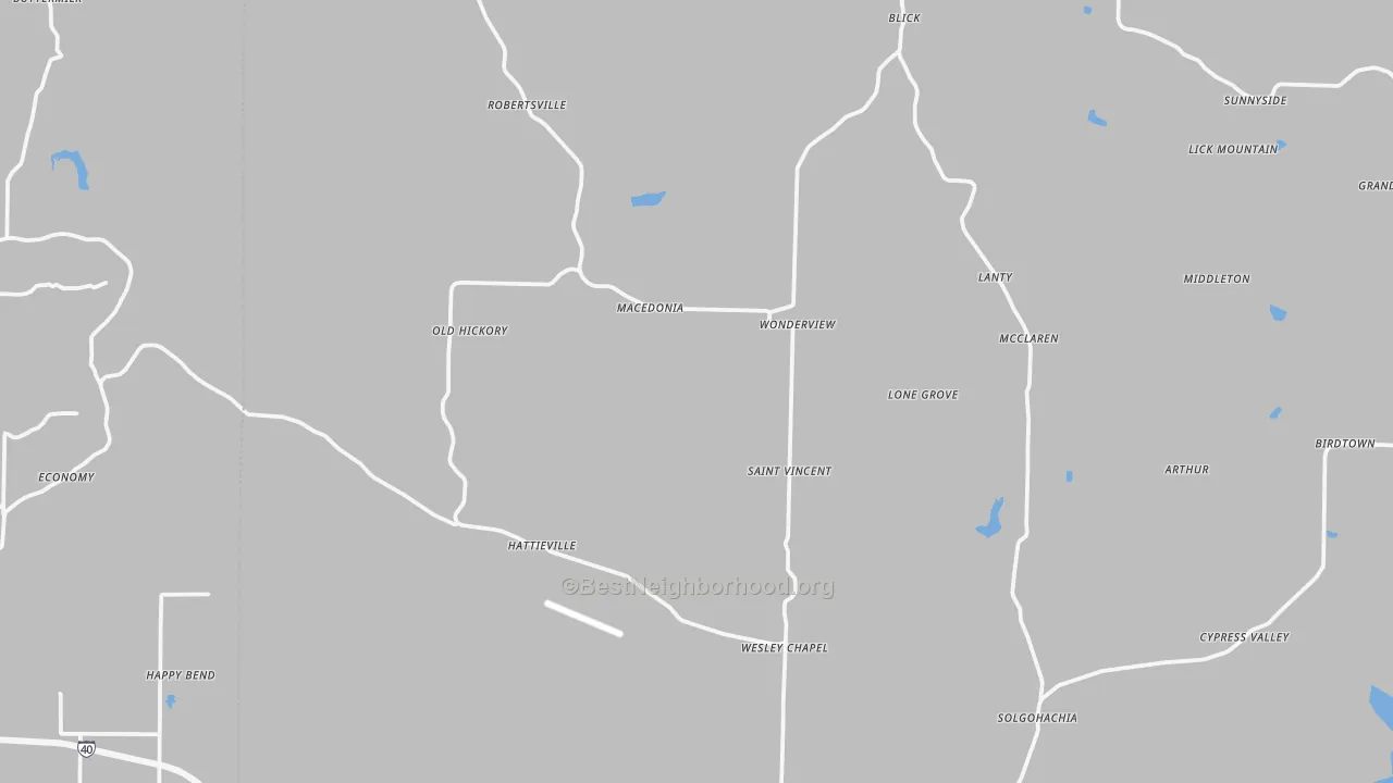 Transit Grade map of Hattieville, AR