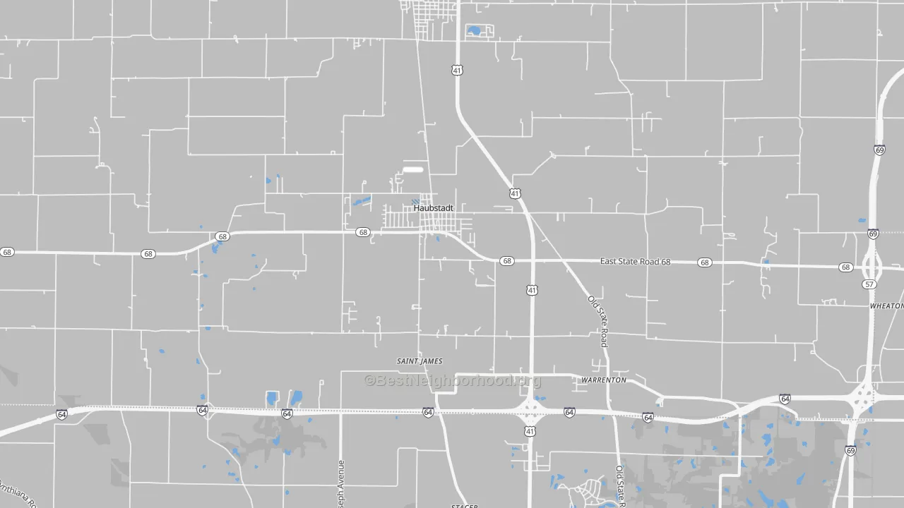 Transit Grade map of Haubstadt, IN