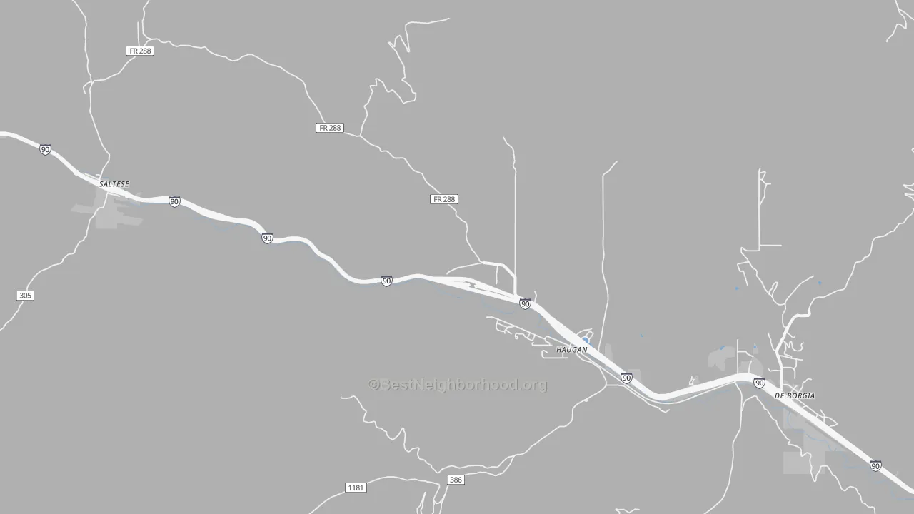 Transit Grade map of Haugan, MT