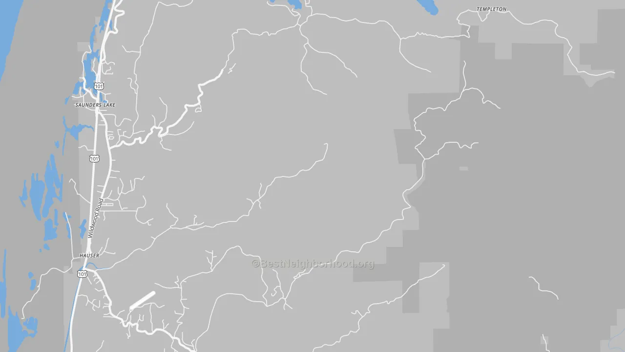Transit Grade map of Hauser, OR
