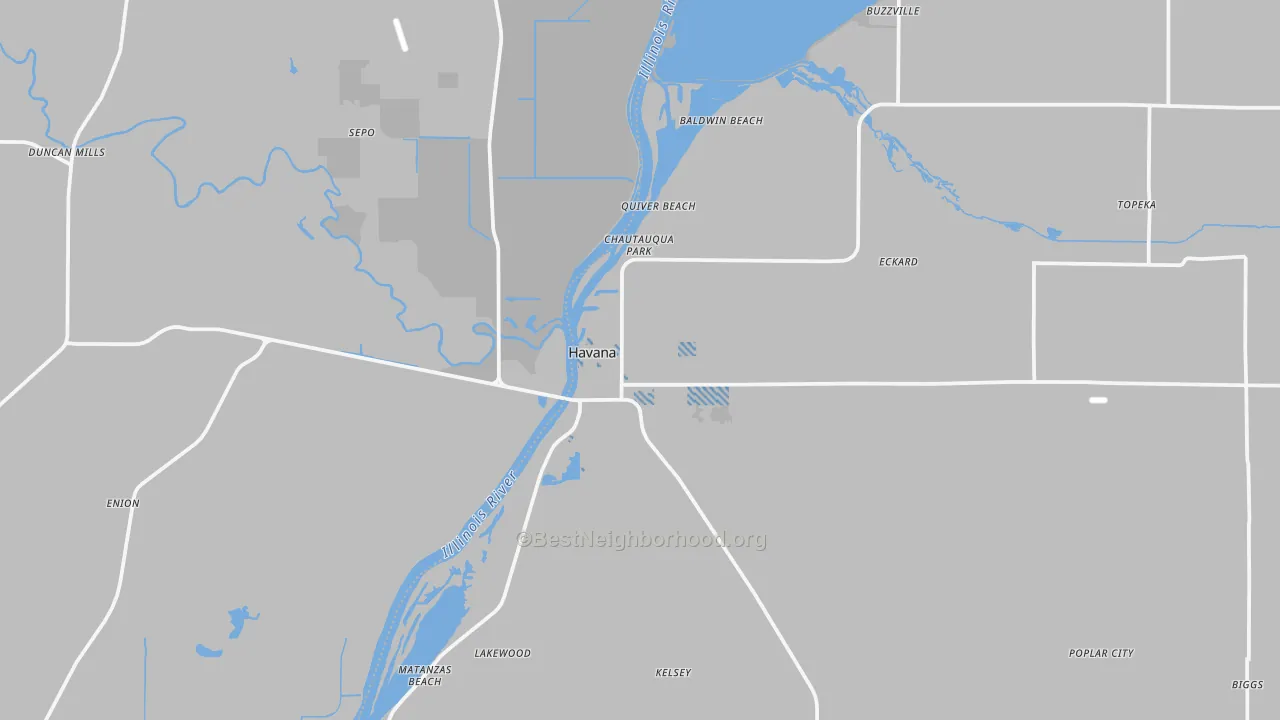 Transit Grade map of Havana, IL