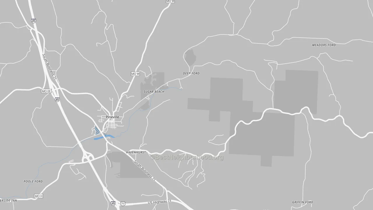 Transit Grade map of Havenhurst, MO