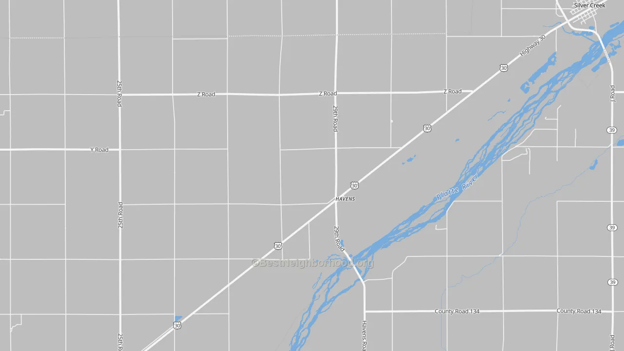 Transit Grade map of Havens, NE