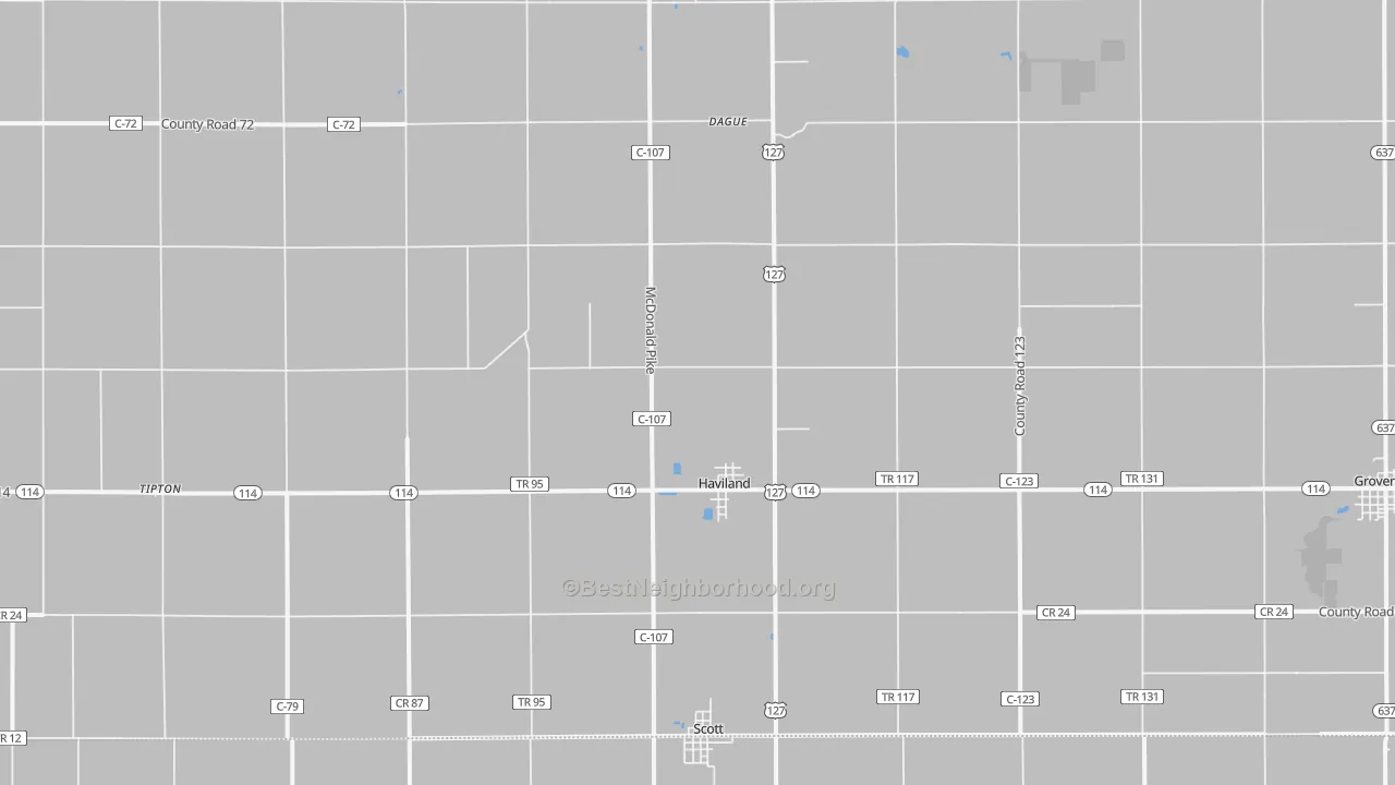 Transit Grade map of Haviland, OH
