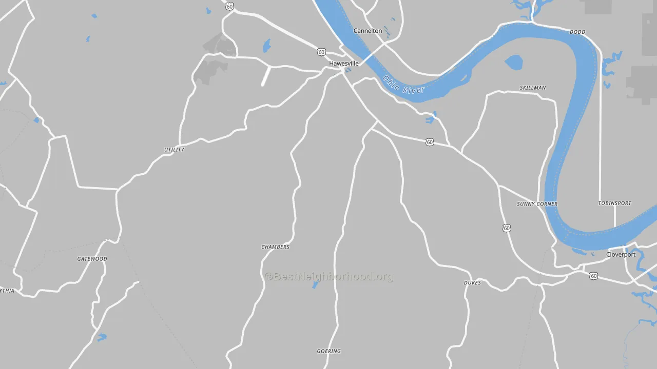 Transit Grade map of Hawesville, KY