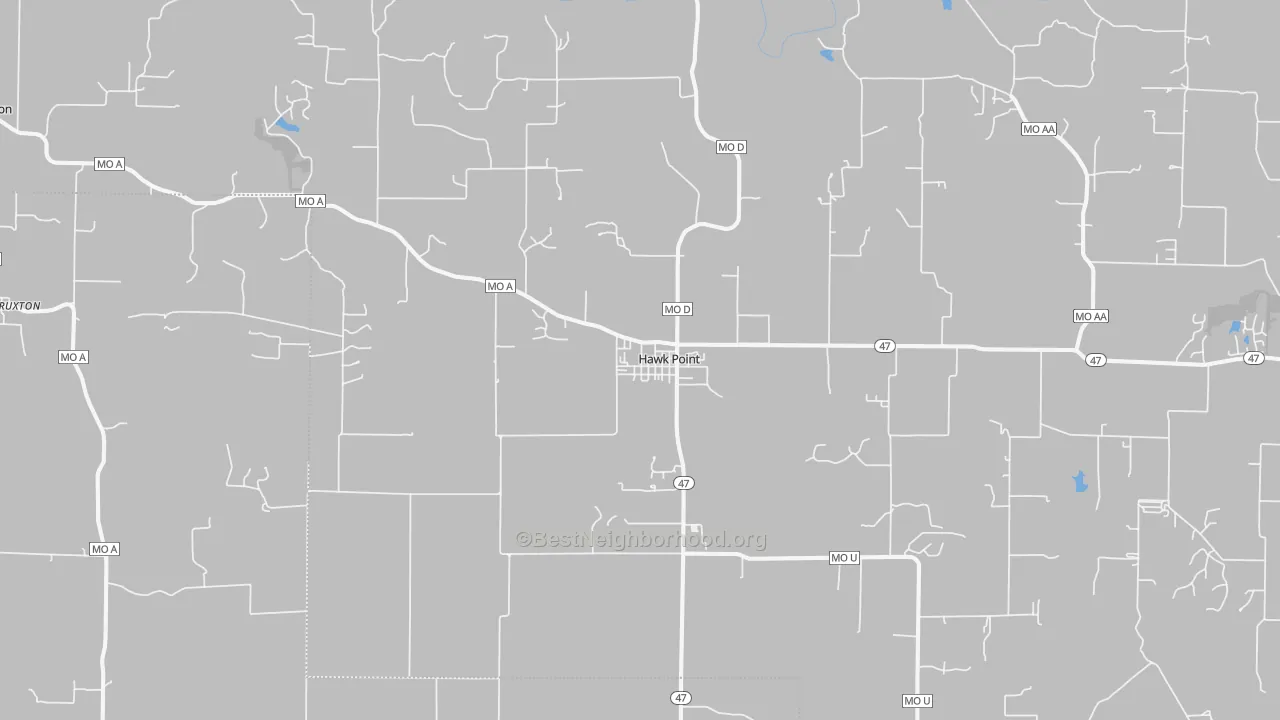 Transit Grade map of Hawk Point, MO