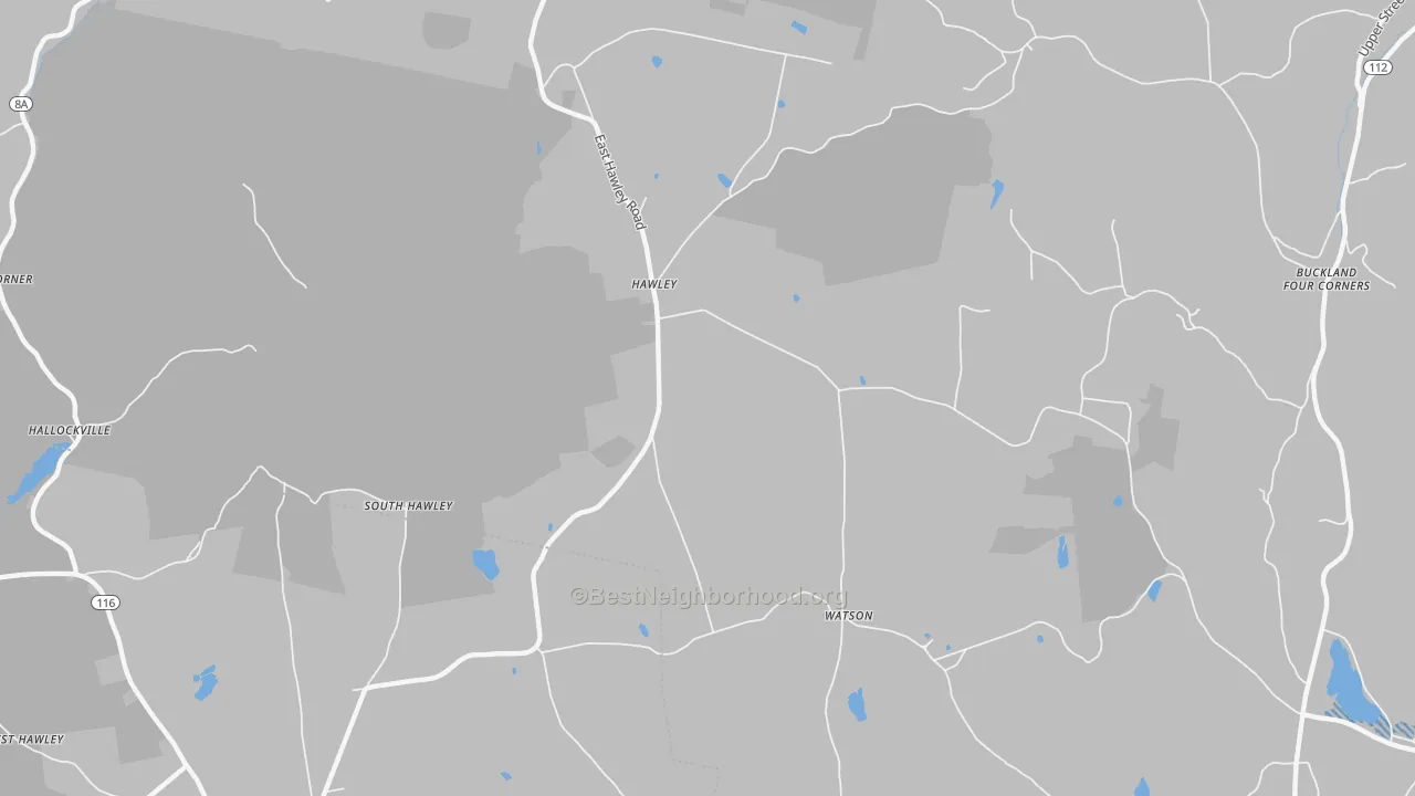 Transit Grade map of Hawley, MA