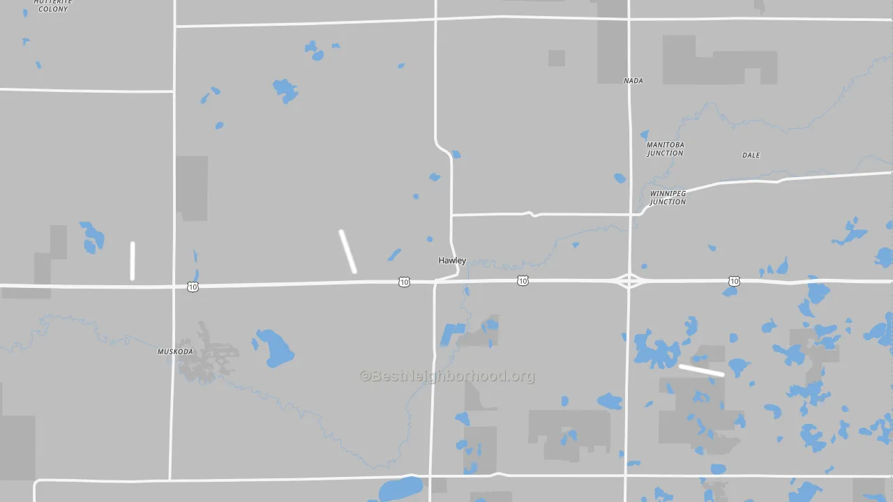 Transit Grade map of Hawley, MN