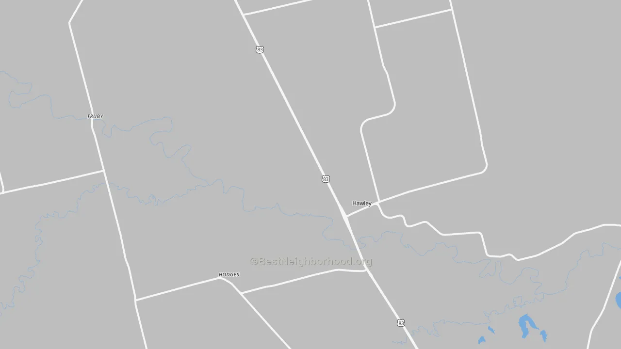 Transit Grade map of Hawley, TX