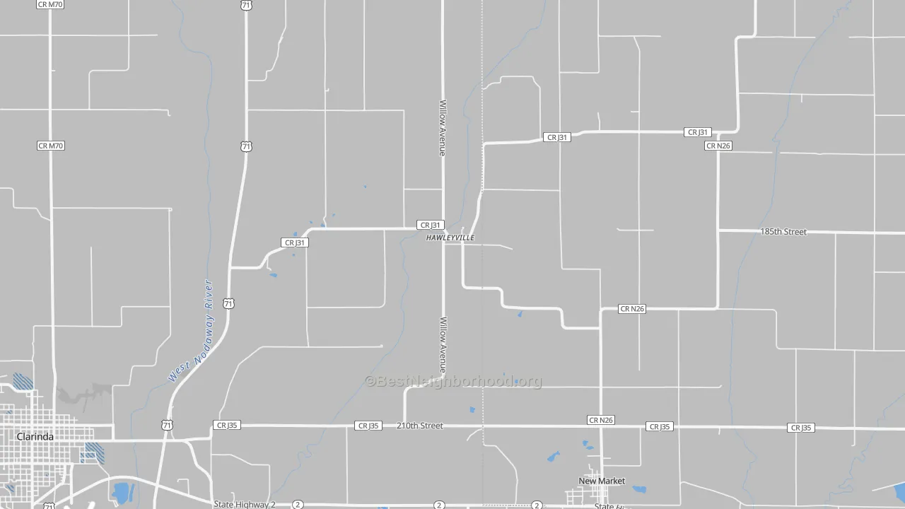 Transit Grade map of Hawleyville, IA