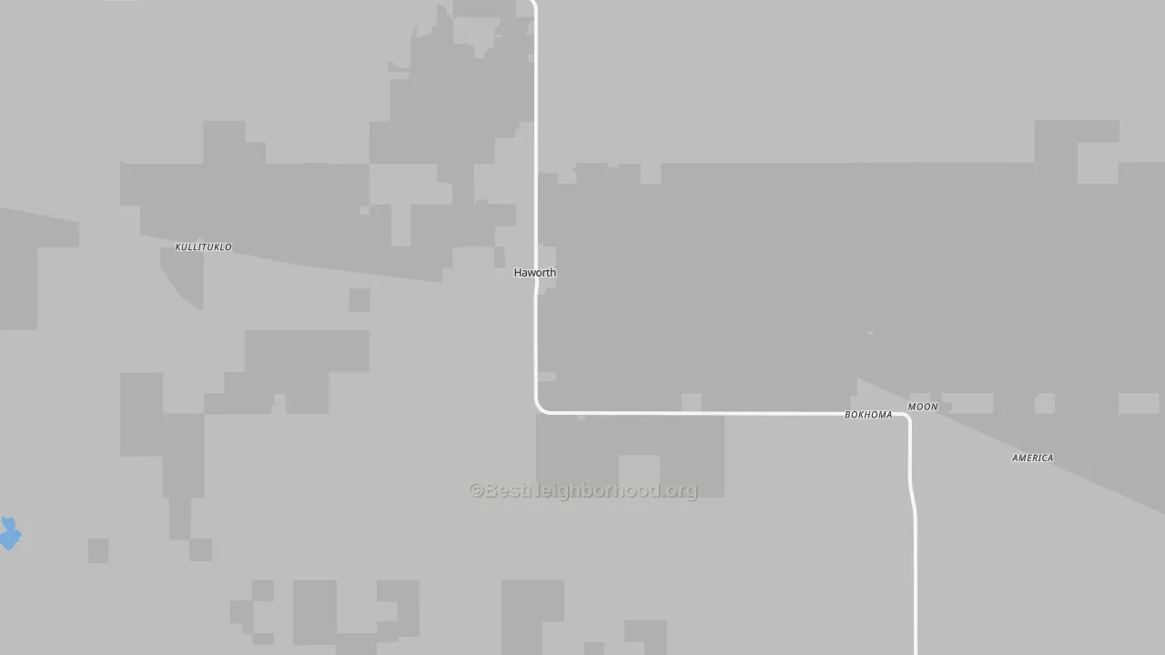 Transit Grade map of Haworth, OK