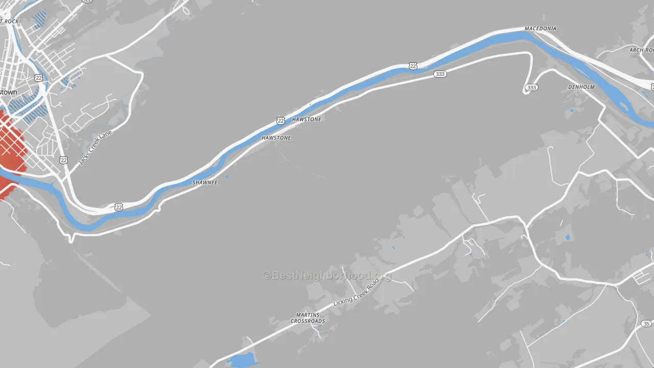 Transit Grade map of Hawstone, PA