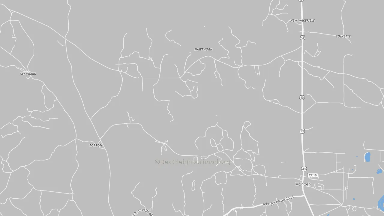 Transit Grade map of Hawthorn, AL