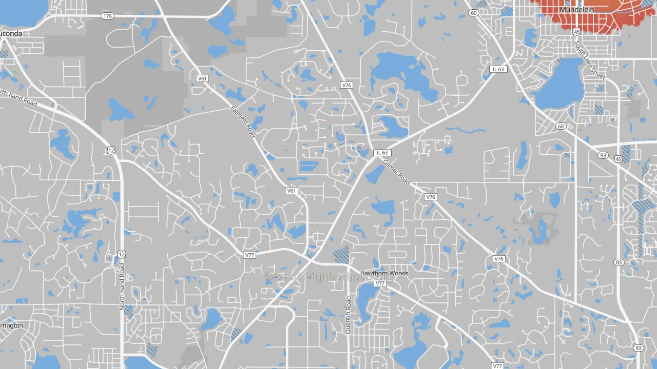 Transit Grade map of Hawthorn Woods, IL