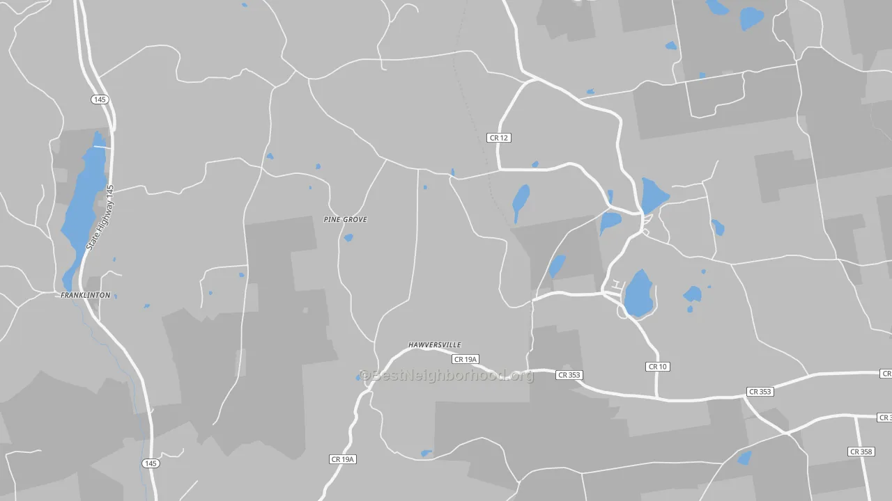 Transit Grade map of Hawversville, NY