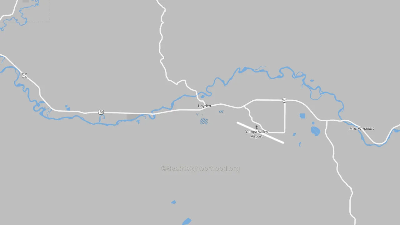 Transit Grade map of Hayden, CO