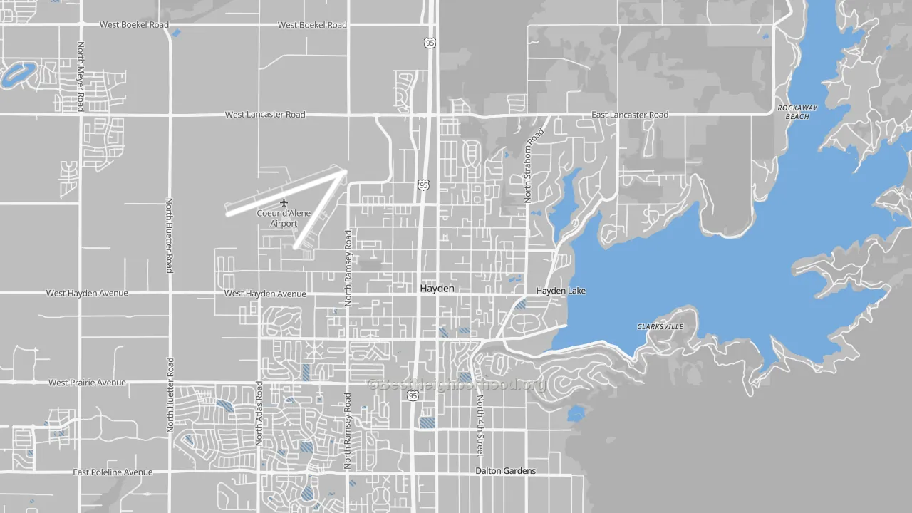 Transit Grade map of Hayden, ID