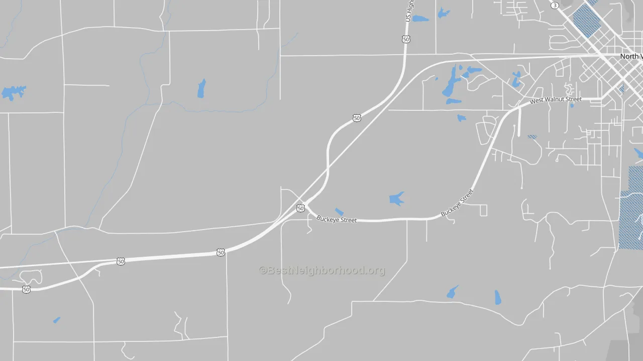Transit Grade map of Hayden, IN