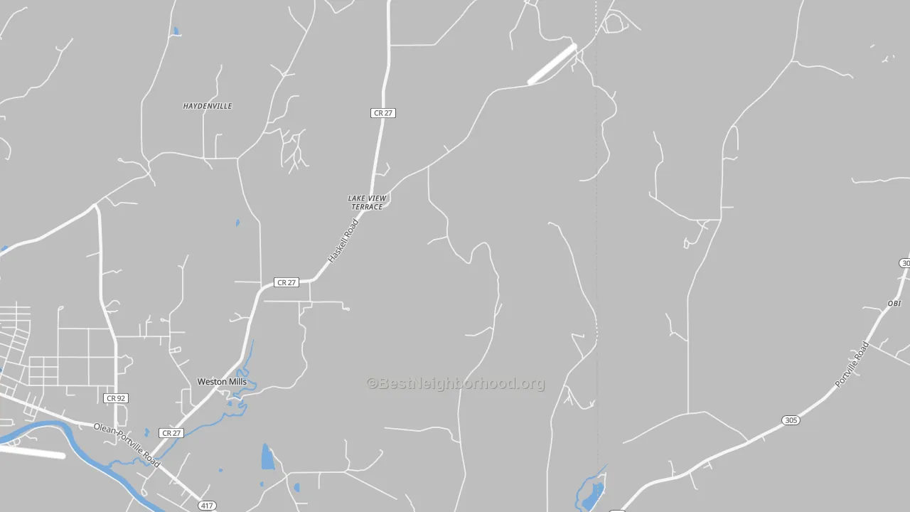 Transit Grade map of Haydenville, NY