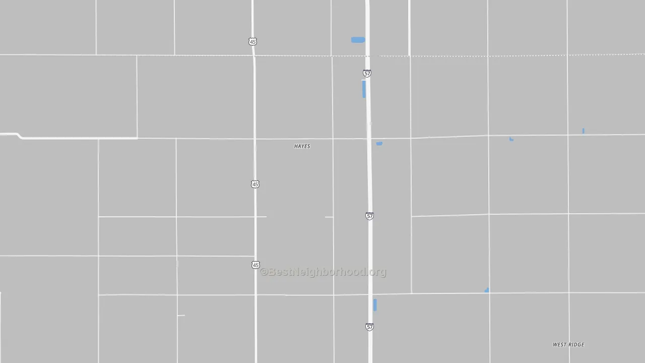 Transit Grade map of Hayes, IL