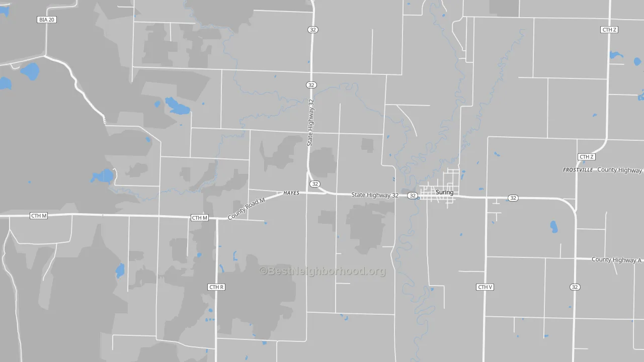 Transit Grade map of Hayes, WI