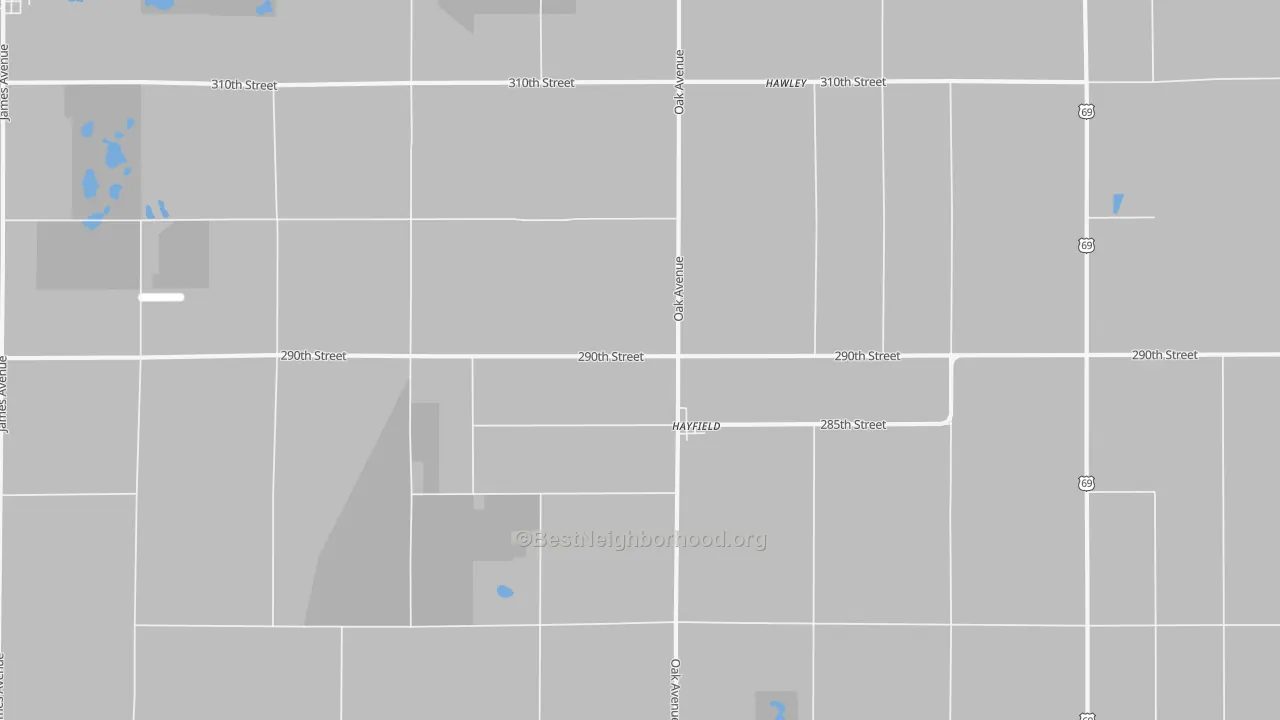 Transit Grade map of Hayfield, IA