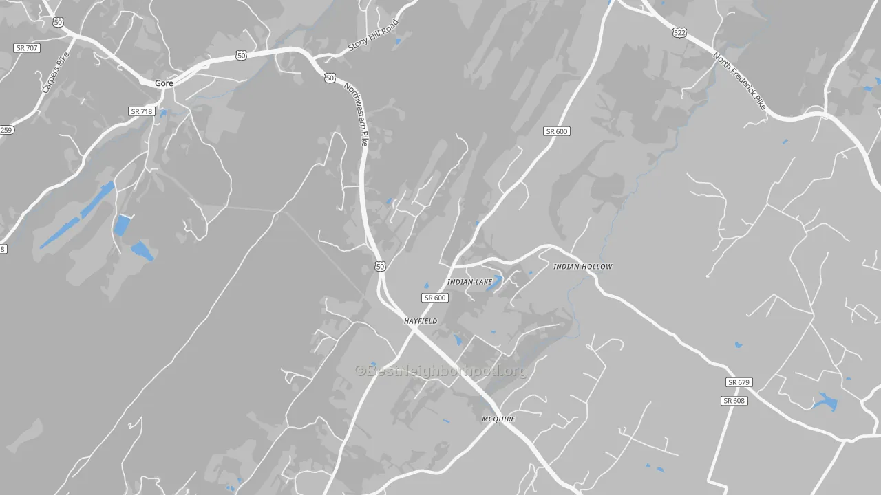 Transit Grade map of Hayfield, VA