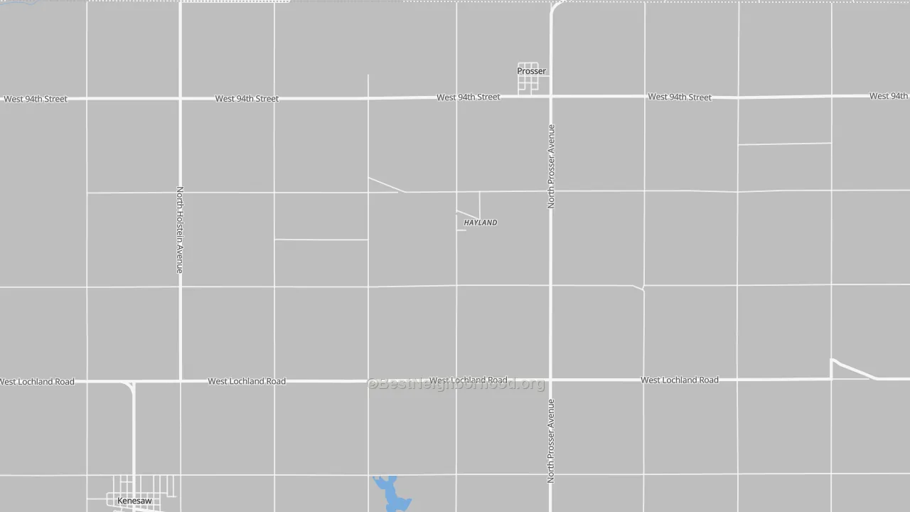Transit Grade map of Hayland, NE