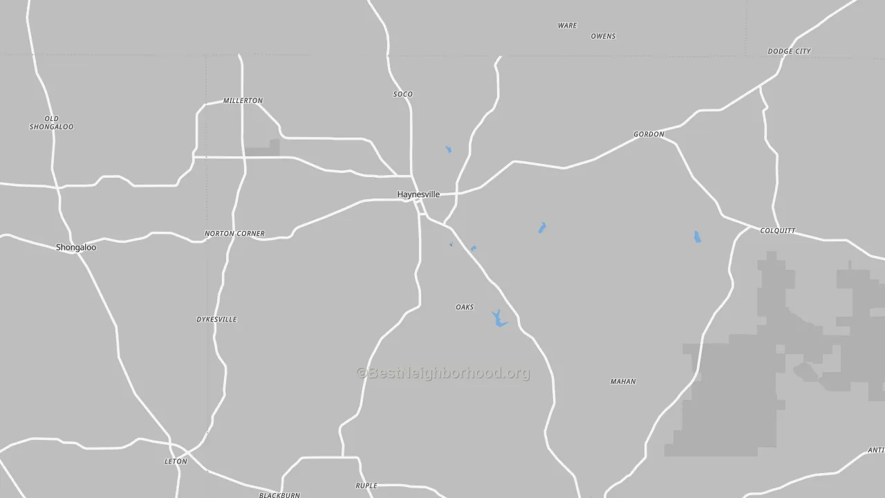 Transit Grade map of Haynesville, LA