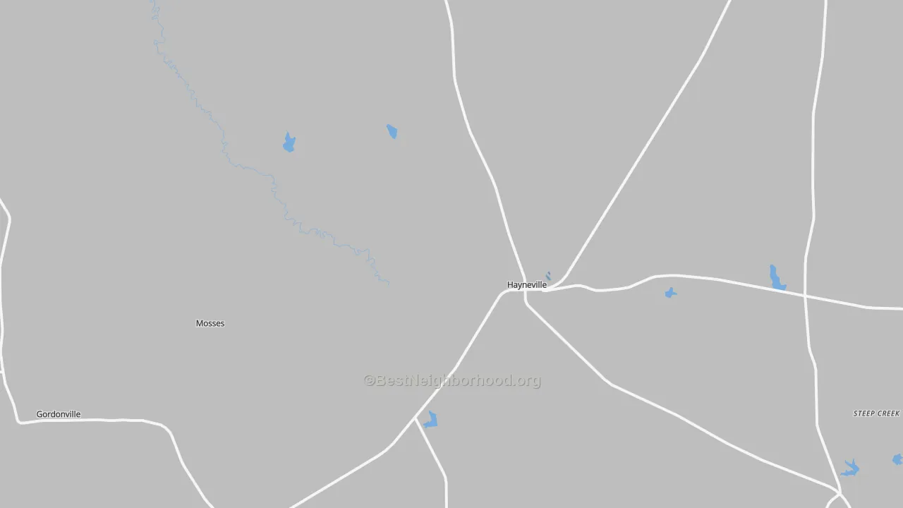 Transit Grade map of Hayneville, AL