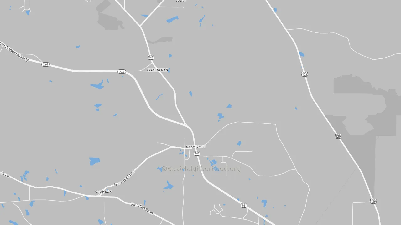 Transit Grade map of Hayneville, GA