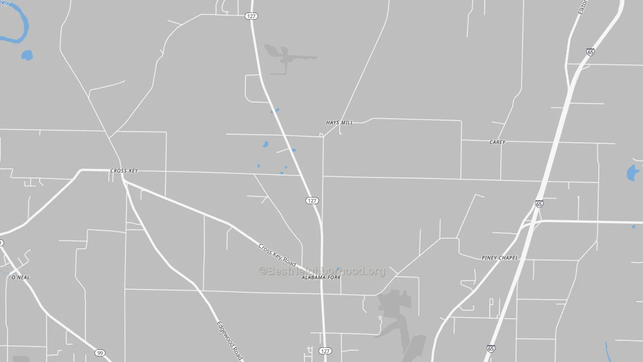 Transit Grade map of Hays Mill, AL