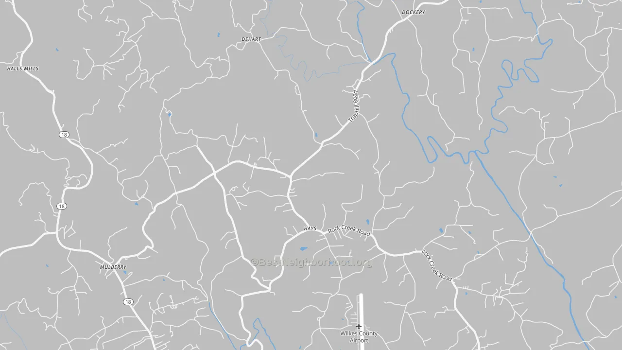 Transit Grade map of Hays, NC