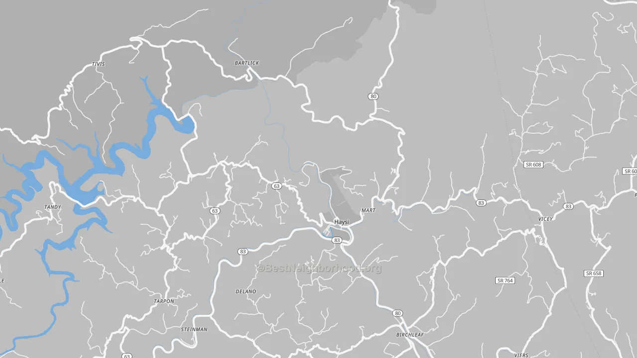 Transit Grade map of Haysi, VA