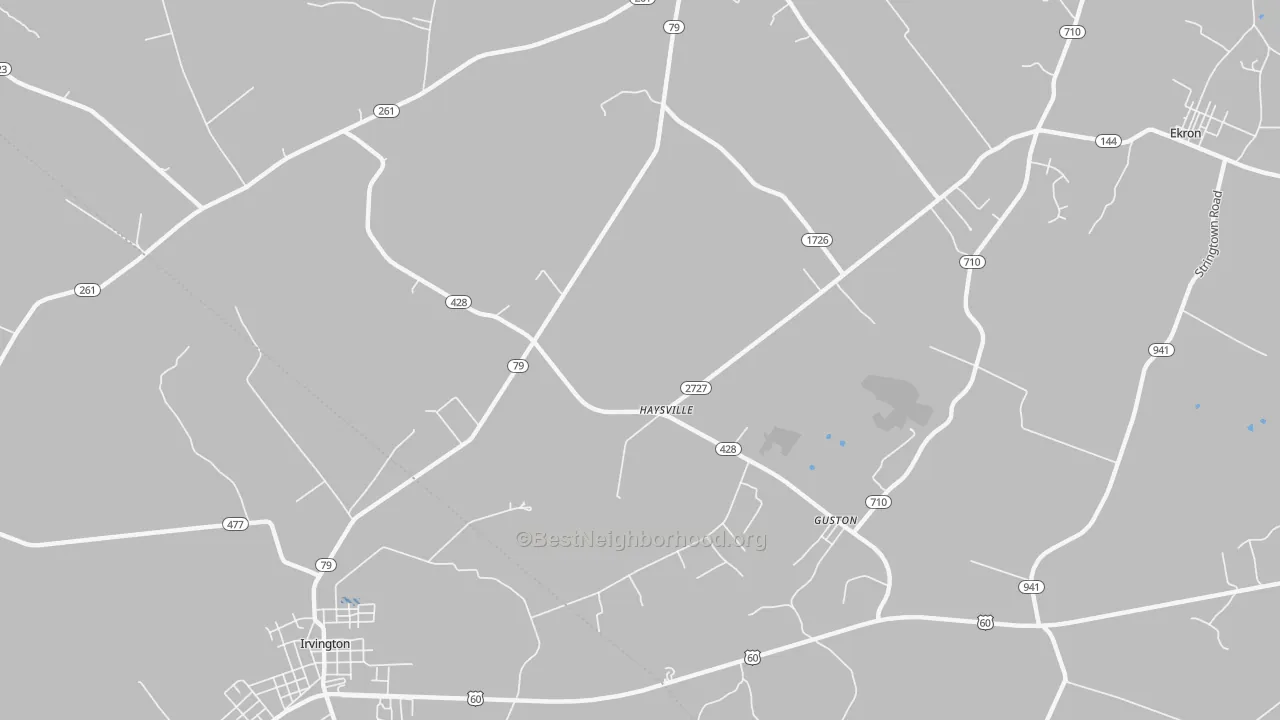 Transit Grade map of Haysville, KY