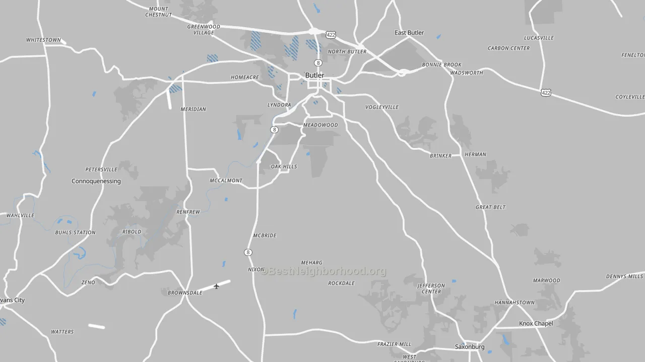Transit Grade map of Haysville, PA