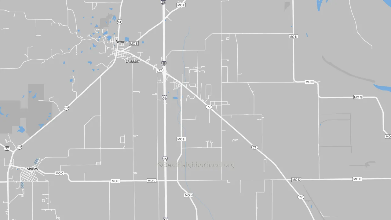 Transit Grade map of Haywood City, MO
