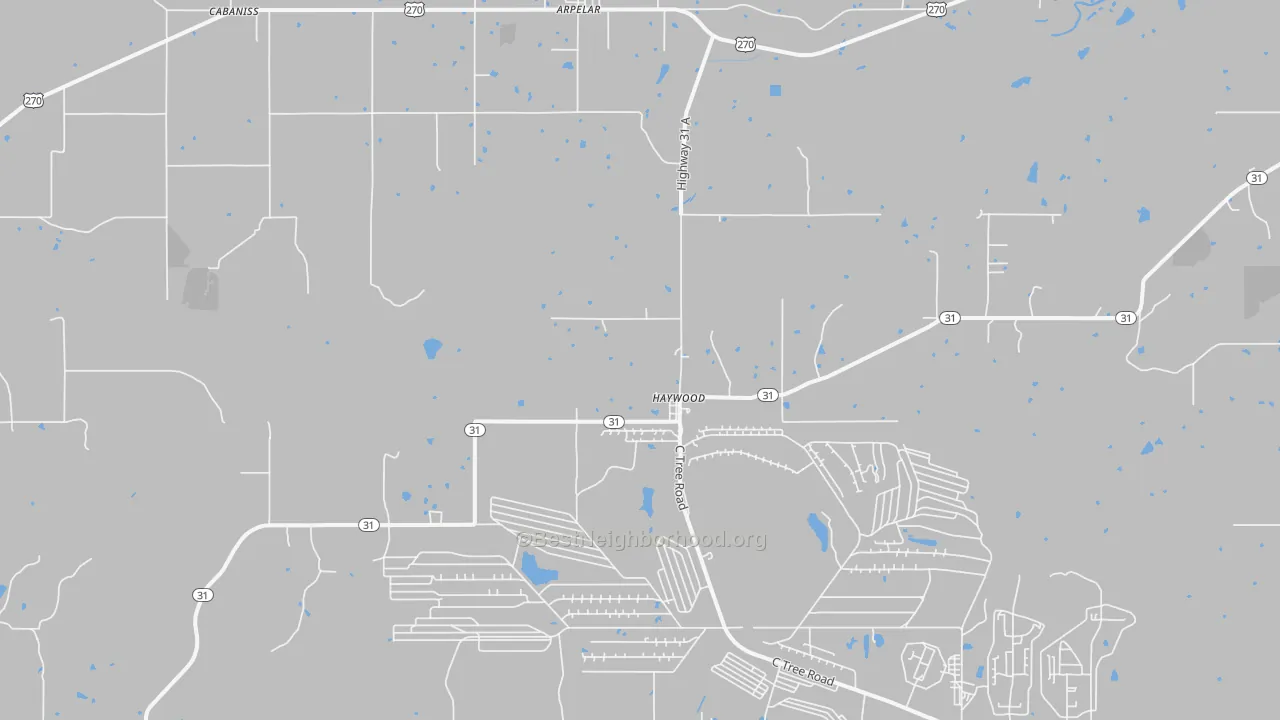 Transit Grade map of Haywood, OK