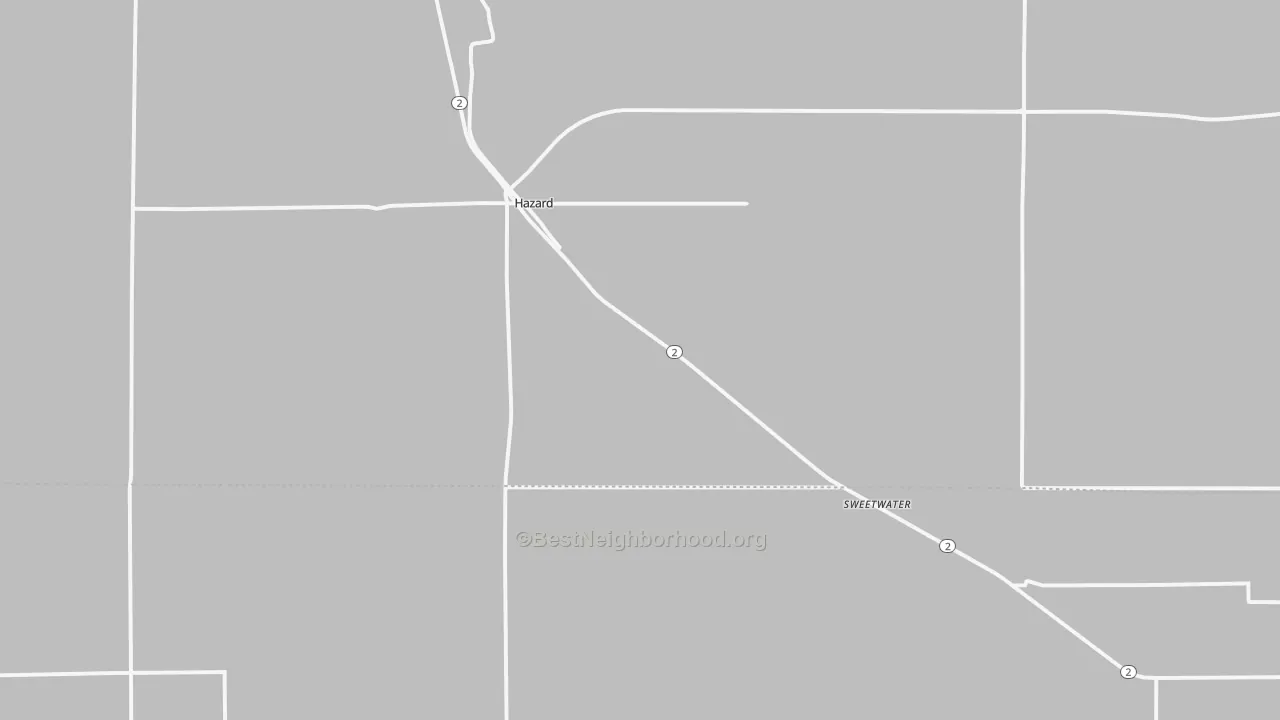 Transit Grade map of Hazard, NE
